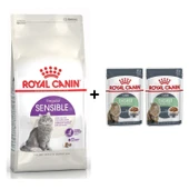 Royal Canin Sensible 33 Kuru Kedi Maması 4 kg + 2 Adet Yaş Mama Hediye - 1