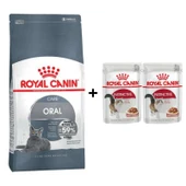 Royal Canin Oral Care Kedi Maması 1,5 Kg + 2 Adet Yaş Mama Hediye - 1