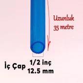 Bahçe Çeşme Su Hortumu 35 Metre İç Çap 1/2 Naturel Silikonlu Sulama Araç Yıkama Hortum - 3
