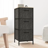 3 Çekmeceli Çok Amaçlı Dolap Büyük Boy Komodin Sehpa Füme 1617 - 4