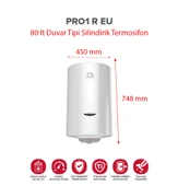 Ariston Pro1 R 80 Litre 1,8K Pl Eu Silindirik Termosifon (Montaj Hariç) - 2