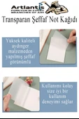 Yapışkanlı Şeffaf Not Kağıdı 50 Yaprak 3 Paket Kare Transparan Postit 75x75mm Yarı Saydam İşaretleyici Aydınger Not thumbnail 5