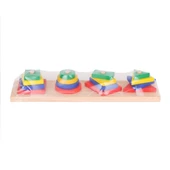 KR006 Woodoy Renkli Geometrik Şekiller -Karsan  Oyuncak - 2