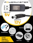 Usb To Dc 5.5,2.5mm Standart  Uçlu, 12 Volt  1 Amper 5 Volt To 12 Volt Çevirici Adaptör thumbnail 2