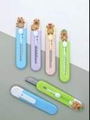 Mini Şekilli Falçata Maket Bıçağı - Capybara Mavi - 5