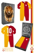 Galatasaray Orijinal Lisanslı Uzun Kol Bebek Tulum Aslan Baskılı Ahşap Kutulu - 1