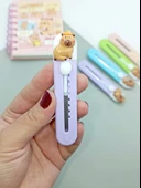 Mini Şekilli Falçata Maket Bıçağı - Capybara Mor - 2
