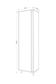 FUHO Omni Raflı Vestiyer Meşe-Beyaz - 5