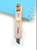 Mini Şekilli Falçata Maket Bıçağı - Capybara Pudra - 1