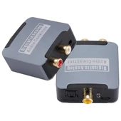 Dijitalden Analog’a Ses Dönüştürücü | 192KHz DAC | Optik & Koaksiyel Giriş | RCA + 3.5mm Çıkış - 3