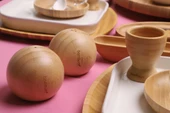 Atbyhome Natural Look 6 Kişilik 68 Parça Seramik ve Bambu Kahvaltı Takımı Lüks Kahvaltılık Sunum Seti - 8