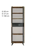 FUHO Eva Çok Amaçlı Dolap Atlantik Çam-antrasit - 4
