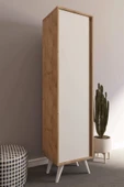 FUHO Omni Raflı Vestiyer Meşe-Beyaz - 2