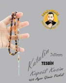 925 AYAR GÜMÜŞ PÜSKÜL KATALİN KAPSÜL KESİM 7X11 - 4