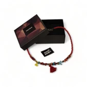 Büyülü Yansıma Doğal Taş ve Boncuk Kadın Kolye Kırmızı thumbnail 2