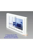 7 inç Dijital Renkli Tft Dokunmatik Butonlu Daire içi Pratik Kart Monitör - 1