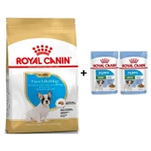 Royal Canin French Bulldog Yavru Köpek Maması 3 kg + 2 Adet Yaş Mama Hediye - 1