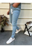 ENERJİN Erkek Jeans Skinny Fit Likralı Buz Blue Tırnaklı - 2
