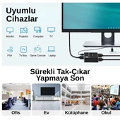8K DisplayPort Switch | Çift Yönlü Geçiş, Uzaktan Kumanda ile 8K@30Hz - 4K@120Hz Destekli - 7