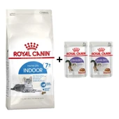 Royal Canin İndoor 7+ Yaşlı Kuru Kedi Maması 1,5 Kg + 2 Adet Yaş Mama Hediye - 1