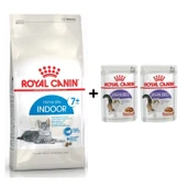 Royal Canin İndoor 7+ Yaşlı Kuru Kedi Maması 3,5 Kg + 2 Adet Yaş Mama Hediye - 1