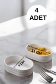 4 Lü 11 Cm Porselen Reçellik Sosluk Çerezlik thumbnail 2