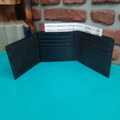 Hakiki Deri Erkek Yatay Siyah Cüzdan gvn-0121 - 2