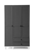 FİNİKE MDF 3 KAPILI DOLAP-ANTRASİT - 2