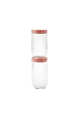 Karaca Ribbed 2'li Cam Kavanoz/Saklama Kabı 900 ml - 1
