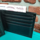 Hakiki Deri Erkek Yatay Siyah Cüzdan gvn-0121 - 3