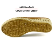 Erkan Saçmacı Astrid Taba Hakiki Deri Çapraz Bantlı Mantar Taban Görünümlü Dolgu Topuklu Sandalet - 7