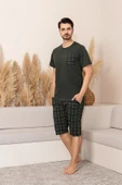 Nisanca Sportif %100 Pamuk Şortlu Erkek Pijama Takımı - 7