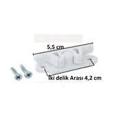 Sineklik Montaj Seti (2 Adet Tutamak, 2 Adet Çıt Çıt, 4 Adet Menteşe, 2 Adet Kol) 10 Parça - 3