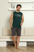 Nisanca Sportif %100 Pamuk Şortlu Erkek Pijama Takımı - 12