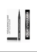 Flormar Midnight Matte Keçe Uçlu Mat Likit Göz Kalemi 001 Black - 1