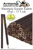 Marangoz Kalem Siyah Oval 6 Adet 1 Paket Kalın Oval Marangoz İnşaat Kalemi Aşap Beton İşaretleme Kalemi Kalın Kalem - 1