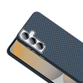 Galaxy S25 Plus Kılıf M-safe Şarj Özellikli Karbon Fiber Görünümlü Zore Gros Kapak - 9