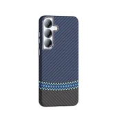 Galaxy S25 Plus Kılıf M-safe Şarj Özellikli Karbon Fiber Görünümlü Zore Gros Kapak - 12