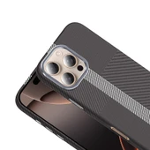 Apple iPhone 16 Pro Max Kılıf M-safe Şarj Özellikli Karbon Fiber Görünümlü Zore Gros Kapak - 5
