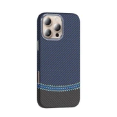 Apple iPhone 16 Pro Max Kılıf M-safe Şarj Özellikli Karbon Fiber Görünümlü Zore Gros Kapak - 2