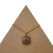 Çağlayan Şelale  Bronz Çini Taşlı Çelik Zincir Kolye thumbnail 3