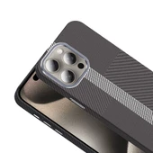 Apple iPhone 15 Pro Max Kılıf M-safe Şarj Özellikli Karbon Fiber Görünümlü Zore Gros Kapak - 5