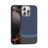 Apple iPhone 16 Pro Max Kılıf M-safe Şarj Özellikli Karbon Fiber Görünümlü Zore Gros Kapak - 1