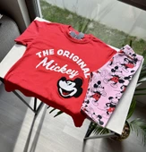 "The Original Mickey" Kırmızı Tişört ve Mickey Desenli Tayt Takım - 3