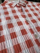 Kırmızı Ekoseli Gömlek ve Krem Şort Takım thumbnail 6