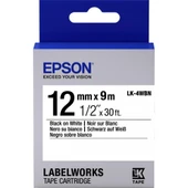 Epson LK-4WBN Standart Beyaz Üzeri Siyah 12mm 9Metre Etiket - 1