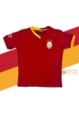 Galatasaray Orijinal Lisanslı Kırmızı Basic Çocuk T-shirt + Bileklik Set Hediyelik Ahşap Kutulu - 2