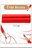 Marangoz Kalem Kırmızı Oval 24 Adet 1 Paket Kalın Oval Marangoz İnşaat Kalemi Aşap Beton İşaretleme Kalemi Kalın Kalem thumbnail 4
