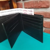 Hakiki Deri Erkek Yatay Siyah Cüzdan gvn-0122 - 2