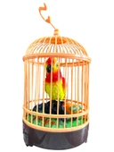 Deprem Habercisi Sesli Büyük İkili KAFESLİ Mega KUŞ CENNETİ Oyuncak Öten Kuş - 1